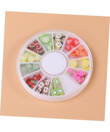 Healeved 12 nail art tools manicure tool fruit manicure DIY decoration for nail boxed accessories Manicure tools nail beauty accessories Soft pottery drill disc polymer clay - Buy Online on GoSupps.com