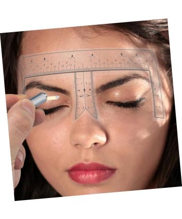 Healeved Eyebrow Ruler 100pcs Eyebrow Design Ruler Tools Brow Stencil Measuring Tool Brow Ruler Make up - Buy Online on GoSupps.com