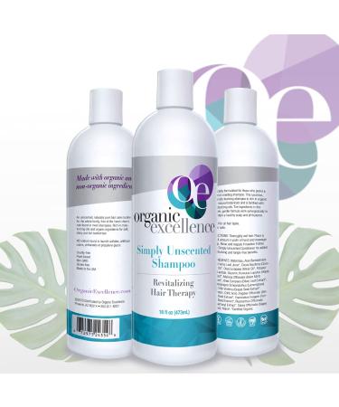 Organic Excellence All Natural Shampoo - Non-Toxic Sulfate-Free Paraben-Free | Chemical-Free & Color-Safe for Men Women & Kids - 16 fl oz - Buy Online on GoSupps.com