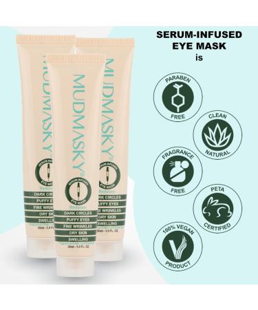 Mudmasky Serum-Infused Eye Mask 30ml - Hydrating Eye Treatment - Buy Online on GoSupps.com