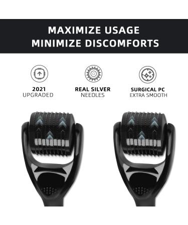 AUDUODUO Derma Roller 0.3mm with REAL SILVER Needles - Micro Needle Roller 540 for Skin & Hair Care - Best for Anti-Aging & Rejuvenation - Buy Online on GoSupps.com