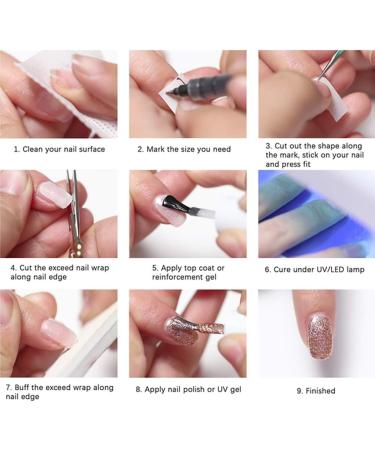 Nail Repair Kit - Self Adhesive Silk Wrap for Strong Nail Protection and Extension - Salon Quality DIY Nail Art Tool - Buy Online on GoSupps.com