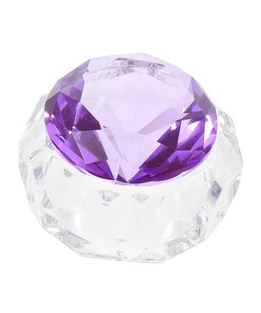 FRCOLOR Glitter Containers Nail Glass Cup 6x6cm Purple