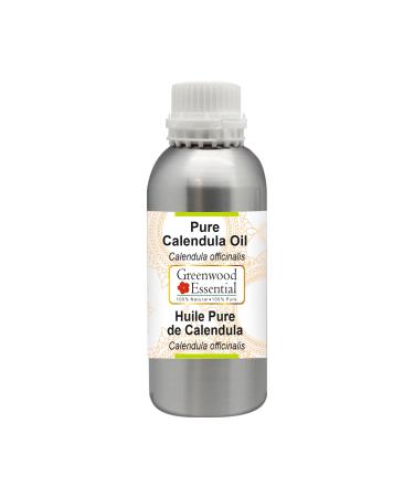 Greenwood essential natural calendula oil (Calendula Officinalis) Therapeutic quality for hair skin and aromatherapy 630ml (21 oz)