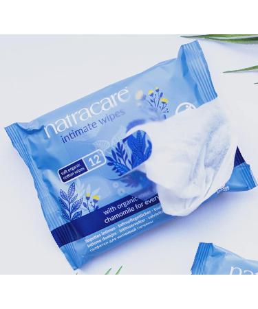 Natracare Organic Cotton Intimate Wipes - 12 Count | Gentle & Biodegradable - Buy Online on GoSupps.com
