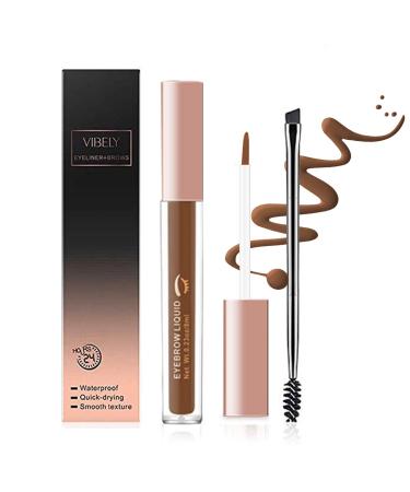 Onlyoily Eyebrow Gel Long Lasting Liquid Tattoo Waterproof Eyebrow Tattoo Double Ended Eyebrow Makeup-Waterproof, Transfer-Free, Long Lasting