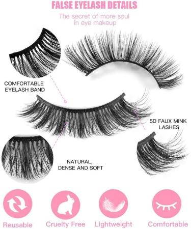 5 Pairs Natural False Eye Lashes 3D Multi-Layer Fake Eyelashes Extension Dense and Fluffy False Eyelash Cluster Naturally Curled False Eyelashes for Women Eye Makeup Type 4 - Buy Online on GoSupps.com
