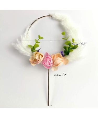JINMURY Flower Cake Toppers for Birthday Party Wedding Cake Decoration Supplies Pampas - Buy Online on GoSupps.com