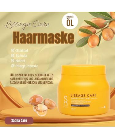 Sacha Care Rituel Lissage Care Hair Mask with Argan Oil disciplined silky and smooth hair without frizz 500 ml - Buy Online on GoSupps.com