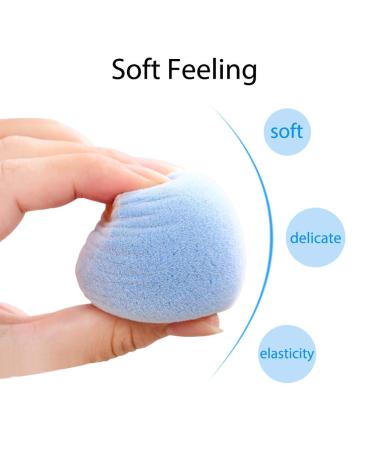Microfiber Velvet Makeup Sponge | Latex-Free Dual Layer Technology | Flawless Blender for Foundations, Powders & Creams | Tear Drop Cosmetic Tool - Blue - Buy Online on GoSupps.com
