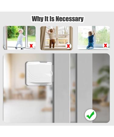 2 Pack Sliding Glass Door & Basement Windows Child Safety Lock - Patio Door Lock Gray - Buy Online on GoSupps.com