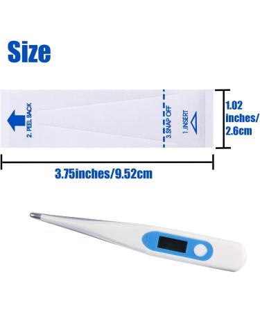 100PCS Disposable Digital Thermometer Probe Covers - Universal Oral/Rectal Thermometer Cover - 3.75 x 1.02 Inches - Buy Online on GoSupps.com