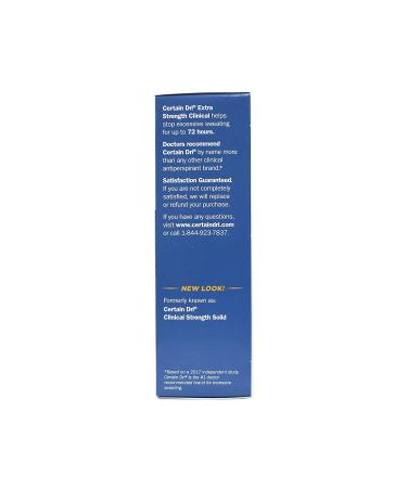 CERTAIN DRI Anti-Perspirant Solid 1.7 oz - Pack of 6 | Long-lasting Protection - Buy Online on GoSupps.com