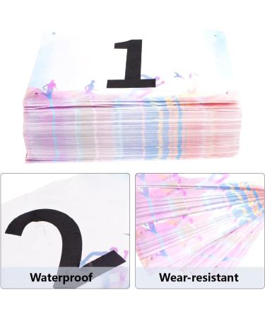 JEELAD Running Bib Competitor Numbers 1-100 | Tearproof Waterproof Tags for Marathon Races with Safety Pins | Colorful Sports Competition Events - Buy Online on GoSupps.com