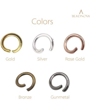 BEADNOVA 8mm Gun Black Jump Rings for Jewelry Making and Keychains (300Pcs) - Buy Online on GoSupps.com