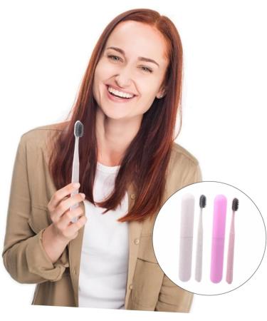 Tovinanna 4-Piece Toothbrush Set | Extra Soft Manual Toothbrush Gum Care Natural Toothpaste & Case - Perfect Gift for Sensitive Lovers - Eco-Friendly PP Material - Buy Online on GoSupps.com