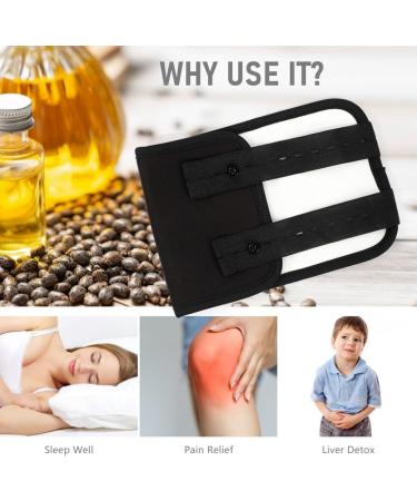 Qtynudy 2pcs Castor Oil Joint Pack | Essential Oil Leg Care | Reusable & Black | International Shipping Available - Buy Online on GoSupps.com