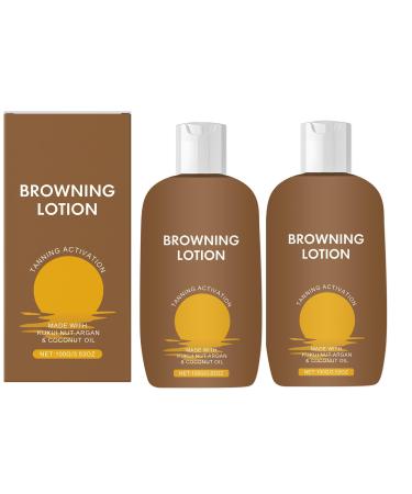 2pack intensive tanning Lotion Indoor outdoor tanning accelerators Rich in coffee seed extract&Coconut Oil |Age-Defying | Tattoo Protecting Formula | Ultra Hydrating Dark Tanning 3.53OZ
