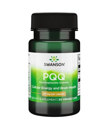 Swanson Pqq Pyrroloquinoline Quinone 20 Milligrams 30 Veg Capsules