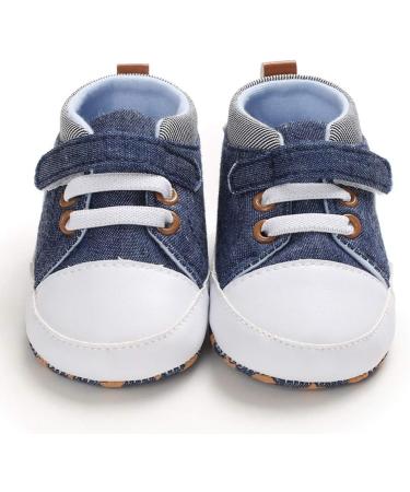 MASOCIO Baby Boy First Walking Shoes | Soft Sole Anti-Slip Infant Toddler Trainer | Blue, 3-6 Months - Buy Online on GoSupps.com