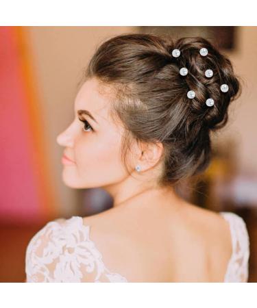 InSowni 128 Pack Silver Pearl Flower Rhinestone Wedding Hair Pins & Clips for Brides & Bridesmaids - Buy Online on GoSupps.com