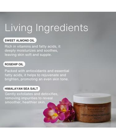 Sweet Almond Rosehip Brine Polish - Exfoliating Himalayan & Dead Sea Salt Scrub with Magnesium Omega 3 & Vitamin E for Radiant Skin - Buy Online on GoSupps.com