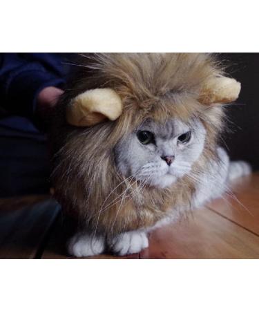 Bello Luna Lion Hair Headgear for Dogs & Cats | Lion Mane Wig Cosplay Costume for Puppies | Halloween Christmas & Festival Party - Buy Online on GoSupps.com