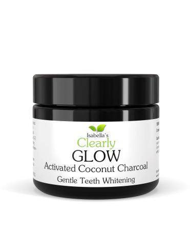 Clearly Glow Teeth Whitening Activated Coconut Charcoal Powder | Pure Natural Food Grade Non GMO Made in USA | Whiten Teeth Naturally (3 Months Supply (25g)) 0.88 Ounce (Pack of 1)
