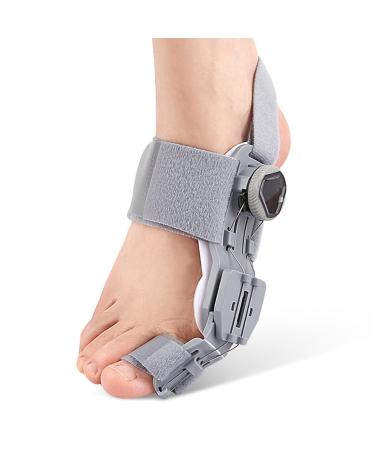 Bunion Corrector for Women & Men Adjustable Knob Bunion Splint for Bunion Relief Orthopedic Toe Straightener with Anti-slip Heel Strap and Silicone Pad(Color:Gray) L38cm Gray