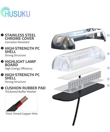 HUSUKU SOOP3 Plus (New) 84LED 180 Unique Design Upgraded Waterproof Stainless Steel Underwater Boat Light - Blue - Buy Online on GoSupps.com