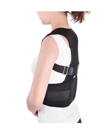 Shoulder Scoliosis Orthopedic Back Brace Spine Magnet Support Poor Posture Correction Belt Women Men Blue S - Buy Online on GoSupps.com