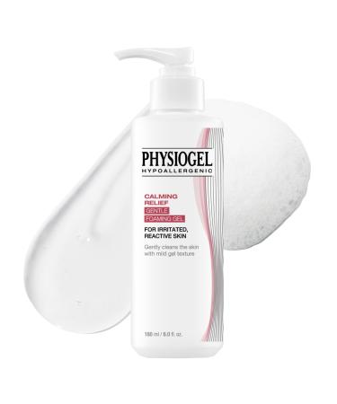 PHYSIOGEL Calming Relief GENTLE FOAMING face wash for Sensitive Skin Hydrating Facial Cleanser With Cermaide NP Sulfate Free Hypoallergenic Korean Skin care 6.0 fl.oz