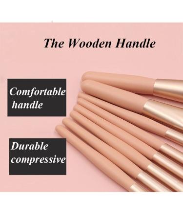 NEJLSD Mini Make-Up Brush Set - 8 Synthetic Brushes for Foundation Eyeshadow Eyebrows & Lips - Perfect for Blending - Pink - Buy Online on GoSupps.com