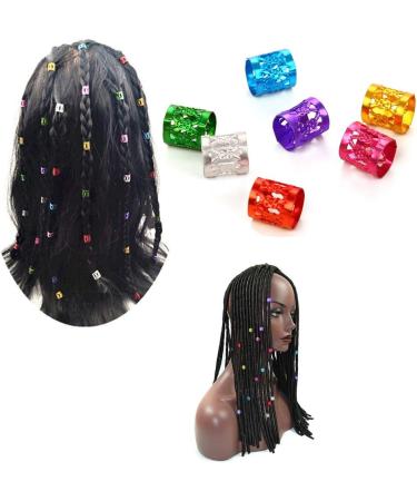 AMASAWA 70-Piece Dreadlocks Metal Hair Cuffs & Colorful Pearls - Vibrant Hair Accessories for Braids & Dreadlocks - Buy Online on GoSupps.com