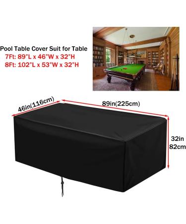 POMER 89 Waterproof Pool Table Cover for 7ft Billiard Tables - Dustproof & Durable - 89x45x32inch - Buy Online on GoSupps.com