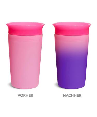 Munchkin Miracle 360 Drinking Cup for Babies & Toddlers - BPA-Free Color Changing Leak-Proof 266ml Pink - Dishwasher Safe 12 Months+ - Buy Online on GoSupps.com