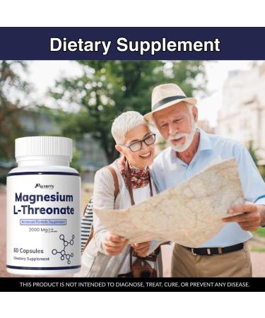 Magnesium L-Threonate | Magnesium Supplements | Magnesiumm Citrate Capsules | l-Threonate Magnesiium - 60 Capsules (Pack 2) - Buy Online on GoSupps.com