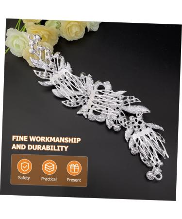 NUSITOU Hair Comb Wedding Side Comb Flower Girl Basket Pearl Headpiece French Side Combs Pearl Hair Clips Pearl Clips for Hair Bridal Hair Clips Full Diamond Bride Zinc Alloy Accessories - Buy Online on GoSupps.com