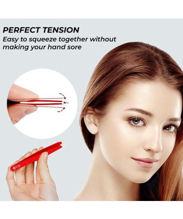 Professional Black Coated Eyebrow Tweezers for Precise Grooming - Stainless Steel Tweezers for Facial Hair Removal - Ideal for Women & Men - 1 Pcs - Buy Online on GoSupps.com