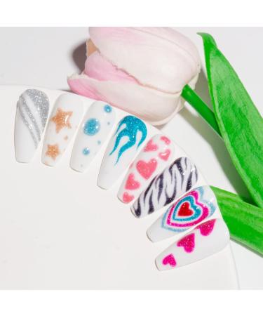 Supwee Reflecting Gel Liner Nail Art Set - 8 Colors Disco Glitter UV Gel Polish for DIY Nail Designs - Buy Online on GoSupps.com
