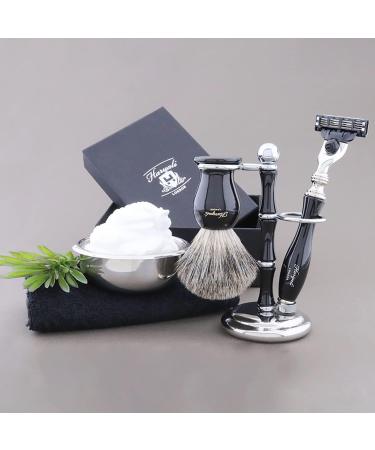 Haryali London Luxury Razor Set for Men - 5-Blade Wet Razor Shaving Brush & Stand - Perfect Gift for Men - Buy Online on GoSupps.com
