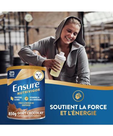 Ensure NutriVigor - Compl ment alimentaire avec prot ines 27 vitamines et min raux et HMB - Pour une alimentation saine et quilibr e - Chocolat - 1 x 850 g 850g - Buy Online on GoSupps.com