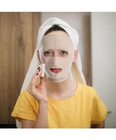 Chin Lifter for Double Chin Reusable Full Face Lift | Chin up Masque for Double Chin Reduction Slimming Face Strap for Women and Men - Buy Online on GoSupps.com