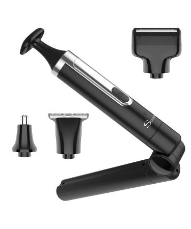 SURKER Body Trimmer Electric Men's Back Shaver Body Groomer Face Arm Chin Beard Trimmer Cordless Hair Clipper with Adjustable Extension Handle Waterproof