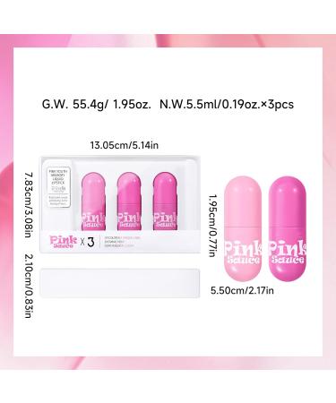 KISSIO Lip Gloss Set - 3 PCS Moisturizing & Pigmented Liquid Lipstick Non-Sticky Shine for Plumper Lips Cruelty-Free - 0.19 oz Each - Buy Online on GoSupps.com