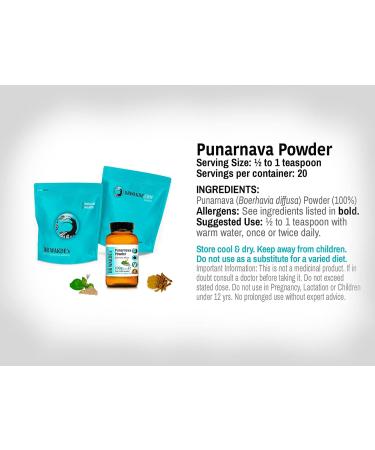 DR WAKDE's Punarnava Powder (Boerhavia diffusa) 500g (1.1lb) | 100% Pure Raw & Dried Herbal Supplement | Ayurvedic Detox Herb for Wellness | Vegan & Additive-Free - Buy Online on GoSupps.com