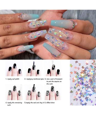 3D Butterfly Nail Glitter Sequins - 12 Colors Holographic Butterfly Nails Supply for Manicure Tips & Decoration - Buy Online on GoSupps.com
