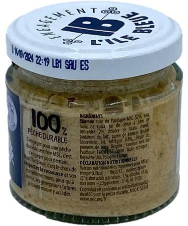 Lot 12x MSC Pacific pink salmon rillettes with lemon & tarragon - 100g jar - Buy Online on GoSupps.com
