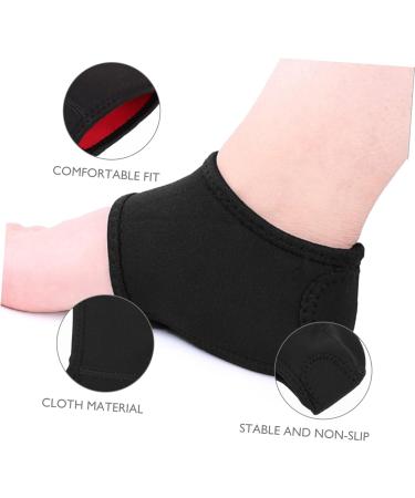 Didiseaon Heel Warmers | Comfortable Achilles Cushion & Support - Thermal Fabric Socks for Men & Women - Breathable Black Heel Sleeves (2 Pairs - Buy Online on GoSupps.com