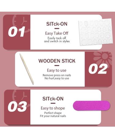 Buy KQueenest Ombre Pink Press On Nails | Short & Medium Square Gel Glue Nails | French Style Thick Acrylic Nails for Women - Perfect for Daily Wear & Events - Buy Online on GoSupps.com